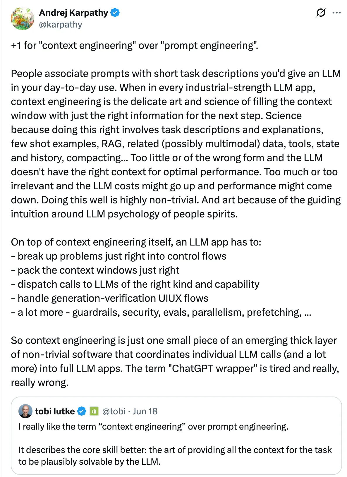 Visualization representing the evolution from prompt engineering to context engineering